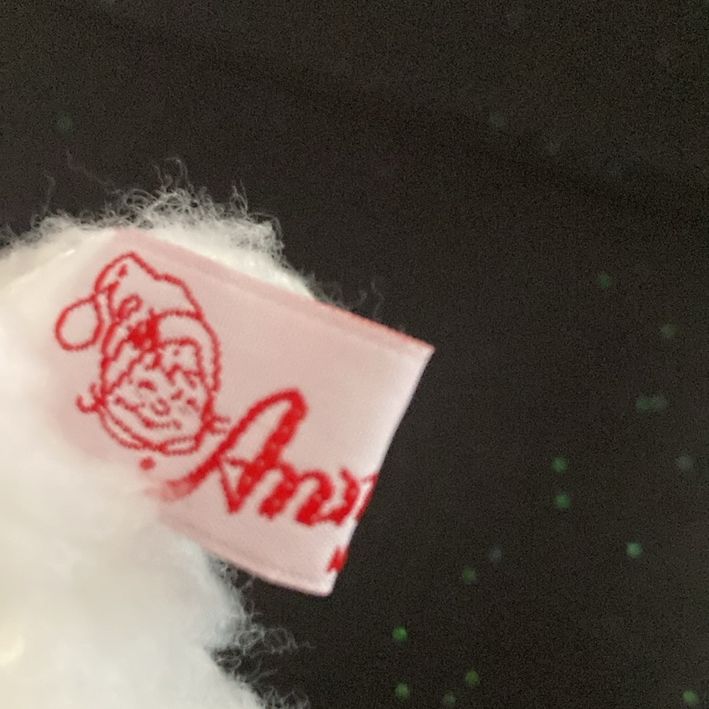 Annalee Doll Vintage 1994 5" White Christmas Lamb Santa Hat Red Ribbon Gold Bell - Picture 6 of 6